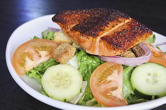 Product: Blackened Salmon Pints Salad - Pints in Elmhurst, IL American Restaurants