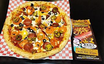 Product - Pizza Q in Colton, CA Barbecue Restaurants