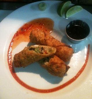 Product: Eggroll Appetizer stuffed with Chinese Vegetable with Duck or Fish - Plaza Grill in Marathon, FL American Restaurants