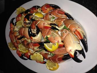 Product: Seasonal Stone Crab Claws - Plaza Grill in Marathon, FL American Restaurants