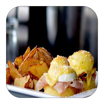 Product: Eggs Benedict - Port and Park Bistro in Chicago Lakeview - Chicago, IL American Restaurants