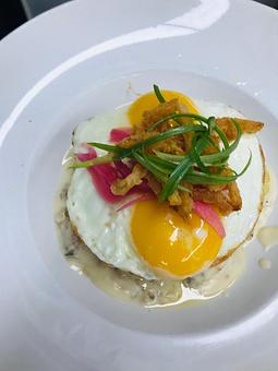 Product: Biscuits & Gravy with an Egg - Port and Park Bistro in Chicago Lakeview - Chicago, IL American Restaurants