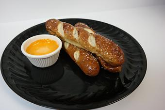 Product: Pretzels with cheese sauce - Powerhouse Pizza in Camden, OH American Restaurants