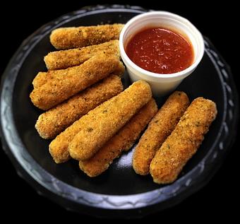 Product: Order of 10 Mozzarella Stix and Pizza Dipping Sauce - Powerhouse Pizza in Camden, OH American Restaurants