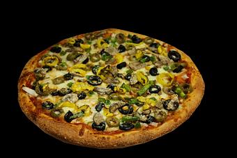 Product: 10" Thick Crust Veggie Patch Pizza - Powerhouse Pizza in Camden, OH American Restaurants