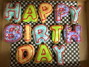 Product: Custom Birthday Donuts! - Rebel Donut in Albuquerque, NM Bakeries