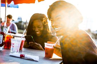 Product: Having Fun at Red Fish Blue Fish - Red Fish Blue Fish in Pensacola Beach - Pensacola Beach, FL American Restaurants