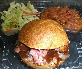 Product: Pork, Beans & Slaw $8.75 - Rib Ticklers Barbeque in Gig Harbor, WA Barbecue Restaurants