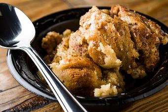 Product: Served with a sweet white sauce - Rice & Roux in Baton Rouge, LA American Restaurants