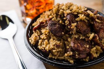 Product: One pound of your choice of jambalaya - Rice & Roux in Baton Rouge, LA American Restaurants