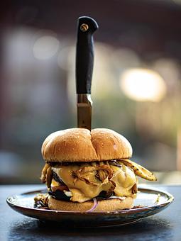 Product: Smoky Mushroom Burger* - River's Edge Restaurant in Grants Pass, OR American Restaurants