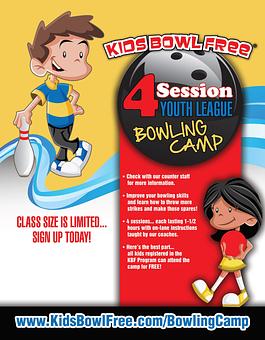 Product: Youth bowler camp July 24-27, call651-565-3911 to sign up - Riverboat Lanes in Wabasha, MN Pizza Restaurant