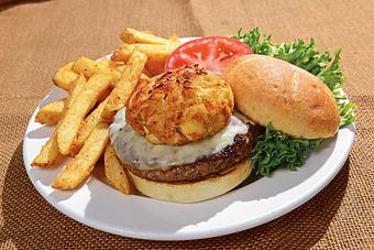 Product: Chesapeake Bay Burger - Rockafeller's Restaurant in Virginia Beach, VA Seafood Restaurants
