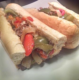 Product: phily sub made with fresh tip sirloin and imported rolls from NYC! - Rocky's Pizza in Huntersville, NC - Huntersville, NC Italian Restaurants