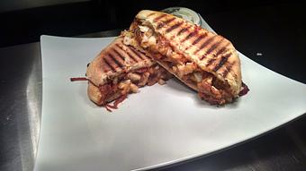Product: pulled pork panini - Rocky's Pizza in Huntersville, NC - Huntersville, NC Italian Restaurants