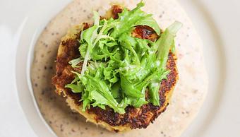 Product: Crab Cake - Salty's on Alki in Alki Beach, West Seattle - Seattle, WA American Restaurants