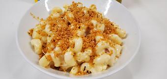 Product: Cavatappi pasta, smothered in a smoked Gouda & white cheddar cheese sauce then topped with savory Truffle Brioche breadcrumbs - Samarkand Restaurant in Feasterville - Feasterville Trevose, PA Seafood Restaurants