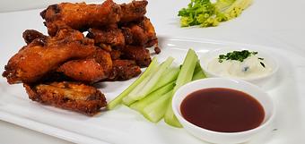 Product: Served with Celery sticks and Blue cheese dipping sauce - Samarkand Restaurant in Feasterville - Feasterville Trevose, PA Seafood Restaurants