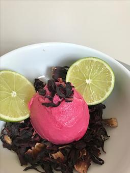 Product: Refreshing Hibiscus Lime Sorbet - San Francisco's Hometown Creamery in Inner Sunset - San Francisco, CA Dessert Restaurants