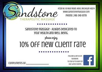 Product - Sandstone Therapeutic Massage in Novi, MI Massage Therapy