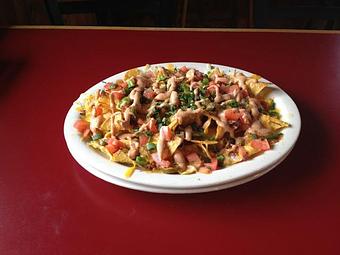 Product: Pulled Pork Nachos - Saw Tooth Roadhouse in Hood River, OR American Restaurants
