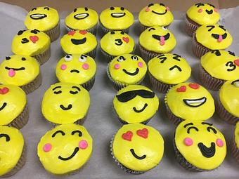Product: Need to send someone a message. Emoji cupcakes! - Saweet Cupcakes in San Antonio, TX Dessert Restaurants