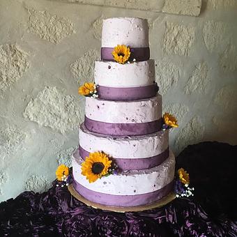Product: Emily and Caleb! Check out their Lemon Blueberry cake! - Saweet Cupcakes in San Antonio, TX Dessert Restaurants