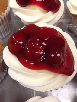 Product: Cherry Cheesecake Cupcake - Saweet Cupcakes in San Antonio, TX Dessert Restaurants