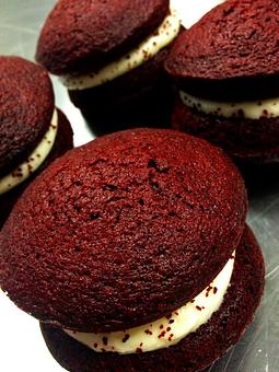 Product: Dark Red Velvet Whoopie Pies - Saweet Cupcakes in San Antonio, TX Dessert Restaurants