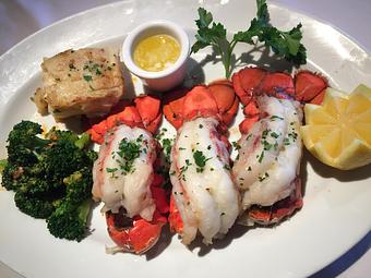 Product: Broiled 3 Canadian Lobster Tails - Seafood Peddler in Sausalito, CA American Restaurants