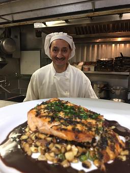 Product: Oven Roasted Scottish Salmon with port balsamic glaze - Seafood Peddler in Sausalito, CA American Restaurants