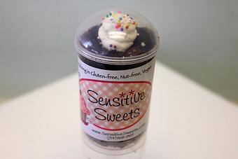 Product: Gluten Free Allergy Friendly Midnight Double Chocolate Easy Cakes!  Call or go online today for your fresh baked Gluten Free Goodness! (714) 968-9169, www.SensitiveSweets.com - Sensitive Sweets Dedicated Gluten Free Bakery in Fountain Valley, CA - Fountain Valley, CA Bakeries