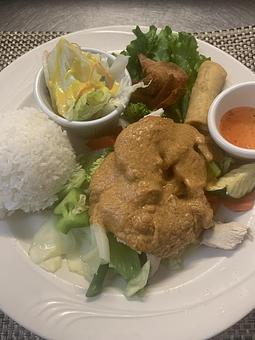 Product: Mixed Veggies with your choice of protein prepared with peanut sauce - Siam Queen Thai Bistro in Carlsbad, CA Thai Restaurants