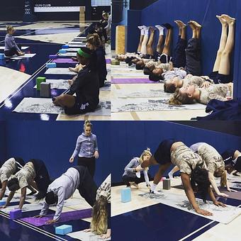 Product: Central loves to get out into the community.  We've teamed up with athletic teams both in HS and College to offer the benefits of a mindfully based yoga practice. This creates a well rounded approach to breathing & their training. - Simply Power Yoga-Central in Anderson Township (very close to Mt. Lookout) - Cincinnati, OH Yoga Instruction