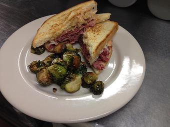 Product: Corned Beef Brisket Rueben - Sir Edmond Halley's in Myers Park - Charlotte, NC Hamburger Restaurants