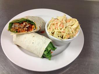 Product: Buffalo Chicken Tender Wrap - Sir Edmond Halley's in Myers Park - Charlotte, NC Hamburger Restaurants