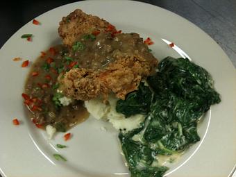 Product: Chicken Fried Chicken - Sir Edmond Halley's in Myers Park - Charlotte, NC Hamburger Restaurants