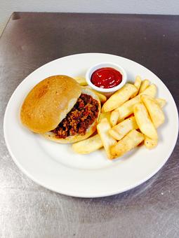 Product: Ground Buffalo Sloppy Joe - Sir Edmond Halley's in Myers Park - Charlotte, NC Hamburger Restaurants