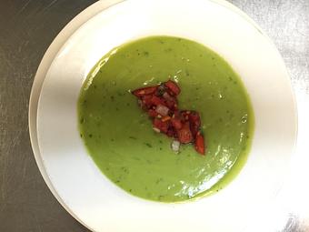 Product: Chilled Avocado Soup - Sir Edmond Halley's in Myers Park - Charlotte, NC Hamburger Restaurants