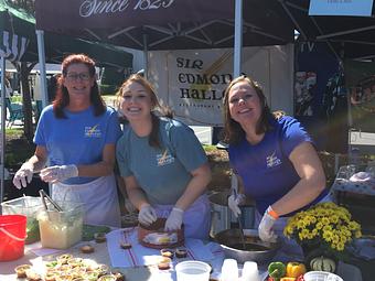 Product: Laura, Abby & Jen helping out at the Dilworth/South End chili cook -of 2015 - Sir Edmond Halley's in Myers Park - Charlotte, NC Hamburger Restaurants