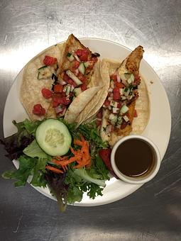 Product: Guajillo Chile Tilapia Tacos - Sir Edmond Halley's in Myers Park - Charlotte, NC Hamburger Restaurants