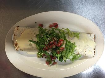 Product: Grilled Chicken Burrito - Sir Edmond Halley's in Myers Park - Charlotte, NC Hamburger Restaurants