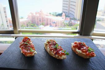 Product: Big Island Goat Cheese Bruschetta - SKY Waikiki in Honolulu, HI Bars & Grills