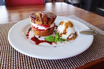 Product: Strawberry Almond Shortcake - SKY Waikiki in Honolulu, HI Bars & Grills