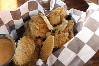 Product: house-cut fried pickles with house-made dill ranch - SKYBOKX 109 Sports Bar & Grill in Across from the Natick Mall - Natick, MA American Restaurants