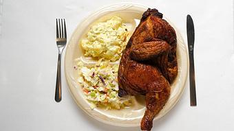 Product: Chicken Plate with Cole Slaw and Potato Salad - Smokey Mo’s BBQ in New Braunfels, TX Barbecue Restaurants