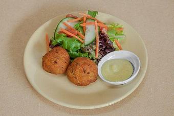 Product: Butternut Squash Lentil Cake with Yellow Chili - Spice Restaurant in Truckee, CA American Restaurants Product: Butternut Squash Lentil Cake with Yellow Chili - Spice Restaurant in Truckee, CA American Restaurants