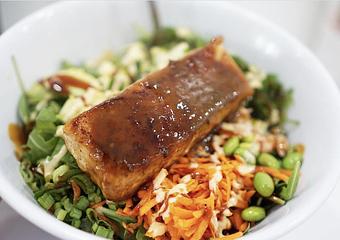 Product: Baked Salmon Poke Bowl - Sproutz in Sunny Isles Beach - Sunny Isles Beach, FL Health Food Restaurants