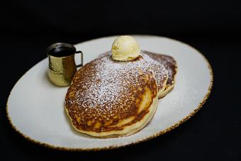 Product: Housemade Buttermilk Pancakes
Three griddle cakes with fresh butter and maple syrup - Stables Ranch Grille - Restaurant-Reservations in Tubac, AZ American Restaurants
