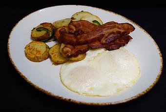 Product: The Otero
Two farm fresh eggs any style,
choice of sausage patties, smoked ham or applewood smoked bacon - Stables Ranch Grille - Restaurant-Reservations in Tubac, AZ American Restaurants